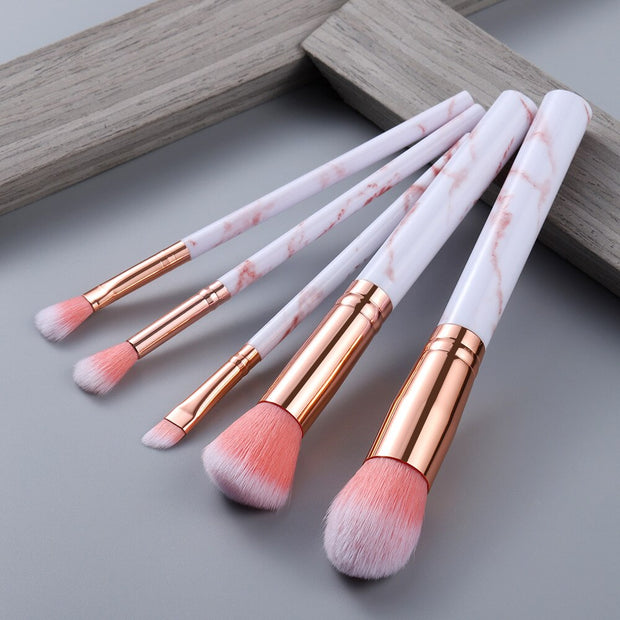 FLD Professional Makeup Brush Set Tools Powder Foundation Eyeshadow Lip Eyeliner Blush Marble Face Makeup Brushes