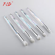 FLD 5Pcs Eye Brush Mini Diamond Makeup Brush Set Eye Shadow Lip Eyebrow Brushes High Quality Professional Lip Eyeliner Tools