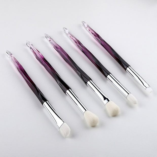 FLD 5Pcs Eye Brush Mini Diamond Makeup Brush Set Eye Shadow Lip Eyebrow Brushes High Quality Professional Lip Eyeliner Tools