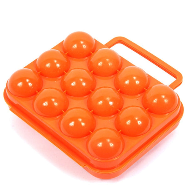 6/12 Grid Egg Storage Box Plastic Travel Portable Kitchen Utensils Outdoor Picnic BBQ Camping Tableware Camping Gear