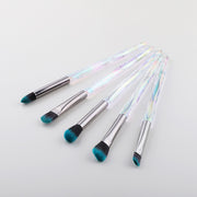 FLD 5Pcs Eye Brush Mini Diamond Makeup Brush Set Eye Shadow Lip Eyebrow Brushes High Quality Professional Lip Eyeliner Tools