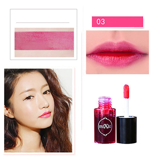 5 Colors Waterproof Long Lasting Lip Gloss Tube Red Pink Lip Tint Stain Makeup Liquid Lipstick Lipgloss Easy To Wear