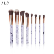 FLD Professional Makeup Brush Set Tools Powder Foundation Eyeshadow Lip Eyeliner Blush Marble Face Makeup Brushes