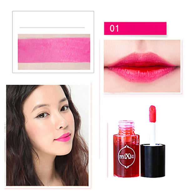 5 Colors Waterproof Long Lasting Lip Gloss Tube Red Pink Lip Tint Stain Makeup Liquid Lipstick Lipgloss Easy To Wear