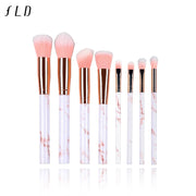 FLD Professional Makeup Brush Set Tools Powder Foundation Eyeshadow Lip Eyeliner Blush Marble Face Makeup Brushes