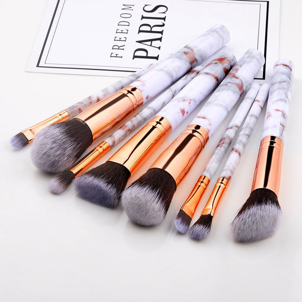 FLD Professional Makeup Brush Set Tools Powder Foundation Eyeshadow Lip Eyeliner Blush Marble Face Makeup Brushes