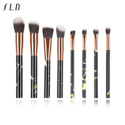 FLD Professional Makeup Brush Set Tools Powder Foundation Eyeshadow Lip Eyeliner Blush Marble Face Makeup Brushes