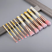 FLD Professional Makeup Brush Set Tools Powder Foundation Eyeshadow Lip Eyeliner Blush Marble Face Makeup Brushes