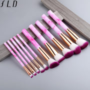 FLD Professional Makeup Brush Set Tools Powder Foundation Eyeshadow Lip Eyeliner Blush Marble Face Makeup Brushes