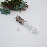 40pcs 7ML Top Grade Rose Gold Empty Lip Gloss Tube, Square Silver Lip Gloss Refillable Bottles,Plastic Liquid Lipstick Container