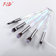 FLD 5Pcs Eye Brush Mini Diamond Makeup Brush Set Eye Shadow Lip Eyebrow Brushes High Quality Professional Lip Eyeliner Tools