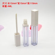 40pcs 7ML Top Grade Rose Gold Empty Lip Gloss Tube, Square Silver Lip Gloss Refillable Bottles,Plastic Liquid Lipstick Container