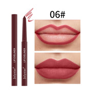 12 Colors Nude Matte Lipstick Pen Lip Liner Pencil Waterproof Long Lasting Lipgloss Plum Pink Plump Lip Stain Korean Makeup YZL9