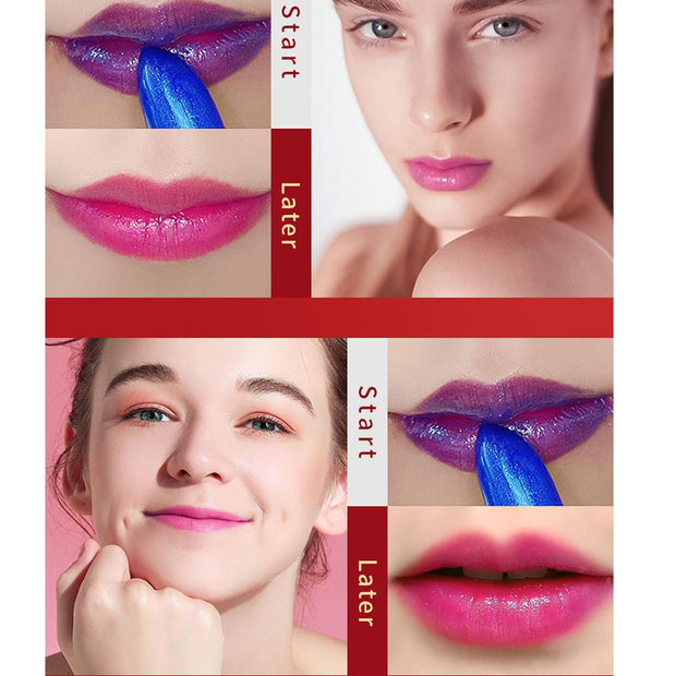 Blue Rose Lip Temperature Color Changing Natural Long Lasting Waterproof Lipstick Lip Stain Gloss Moisturizing Woman Makeup