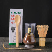 4 in 1 Matcha Set Bamboo Whisk Teaspoon Ceramic Bowl Tranditional Tea Sets Home Tea-making Tools Accessories Birthday Gifts