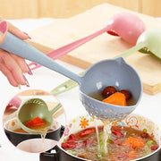 Soup Spoon Ladle Silicone Pot Spoons With Long Handle Spoon Cooking Colander Utensils Scoop Tableware Spoon Kitchen Accessories