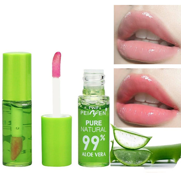 1PC Color Changing Lip Balm Aloe Vera Essence Lipstick Lipgloss Long Lasting Moisturizing Waterproof Temperature Change Lip Balm