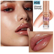 1PC Mirror Water Gloss Lip Gloss Waterproof Moisturizing Glitter Red Nude Liquid Lipstick Shimmer Plumping Lip Makeup Cosmetic