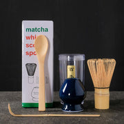 4 in 1 Matcha Set Bamboo Whisk Teaspoon Ceramic Bowl Tranditional Tea Sets Home Tea-making Tools Accessories Birthday Gifts