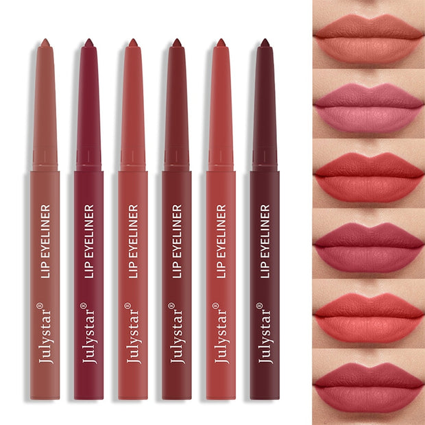 12 Colors Nude Matte Lipstick Pen Lip Liner Pencil Waterproof Long Lasting Lipgloss Plum Pink Plump Lip Stain Korean Makeup YZL9