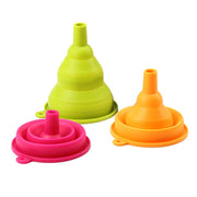 New Arrival Mini Silicone Gel Foldable Collapsible Style Funnel Hopper Practical Kitchen Tool