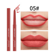 12 Colors Nude Matte Lipstick Pen Lip Liner Pencil Waterproof Long Lasting Lipgloss Plum Pink Plump Lip Stain Korean Makeup YZL9