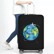 World Map Travel Luggage Protective Cover Traveling Essentials Accessories Suitcase Covers for 18-32 Inch Elastic Trolley Case