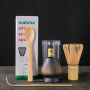 4 in 1 Matcha Set Bamboo Whisk Teaspoon Ceramic Bowl Tranditional Tea Sets Home Tea-making Tools Accessories Birthday Gifts