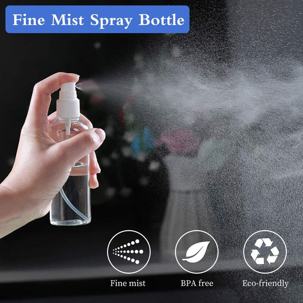 10Pcs Spray Bottle 10ml 30ml 50ml 60ml 100ml Wholesale Empty Vial Refillable Mist Pump Perfume Essential Oil Atomizer Travel