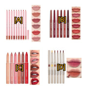 12 Colors Nude Matte Lipstick Pen Lip Liner Pencil Waterproof Long Lasting Lipgloss Plum Pink Plump Lip Stain Korean Makeup YZL9