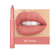 12 Colors Nude Matte Lipstick Pen Lip Liner Pencil Waterproof Long Lasting Lipgloss Plum Pink Plump Lip Stain Korean Makeup YZL9