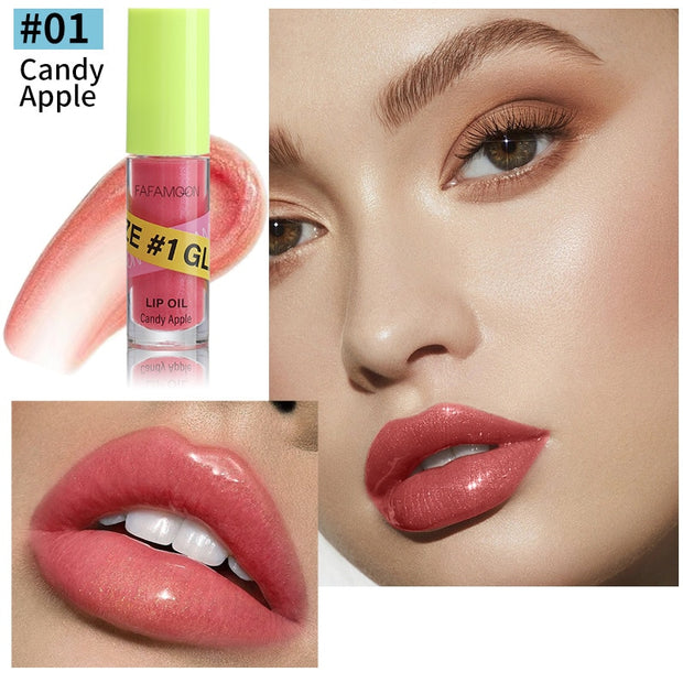 1PC Mirror Water Gloss Lip Gloss Waterproof Moisturizing Glitter Red Nude Liquid Lipstick Shimmer Plumping Lip Makeup Cosmetic