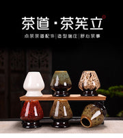 Matcha Set Ancient Chinese Tea Drinking Utensils Bamboo Tea Brush(Chasen) Ceramic Japanese Tea Ceremony Tea-making Accessories