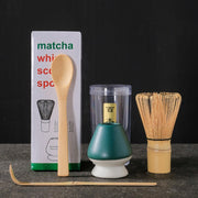 4 in 1 Matcha Set Bamboo Whisk Teaspoon Ceramic Bowl Tranditional Tea Sets Home Tea-making Tools Accessories Birthday Gifts