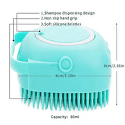 Silicone Dog Cat Shower Brush Pet Shampoo