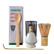 4 in 1 Matcha Set Bamboo Whisk Teaspoon Ceramic Bowl Tranditional Tea Sets Home Tea-making Tools Accessories Birthday Gifts