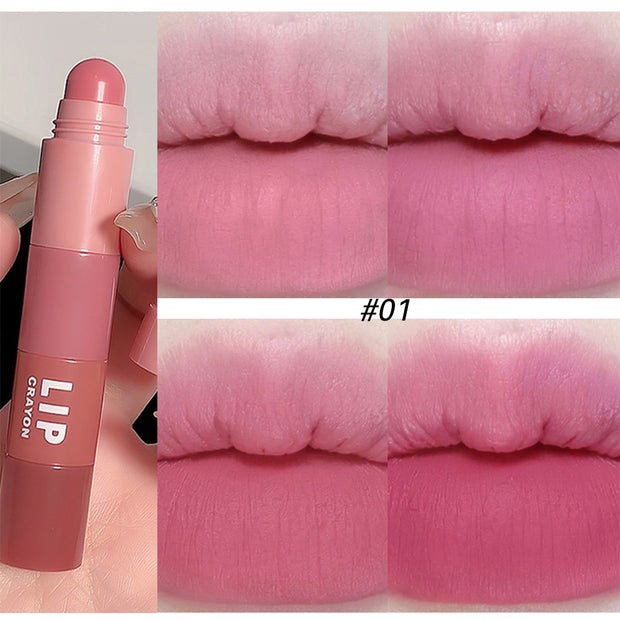 4 Color 4 In 1 Nude Matte Lipstick Pen Lip Liner Pencil Waterproof Long Lasting Lipgloss Plum Pink Plump Lip Stain Korean Makeup