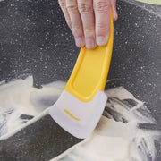 3Pcs Kitchen Scraper Oil Stain Cleaning Silicone Spatula Cake Baking Pastry Gadgets Dirty Pan Pot Dishes Cleaner Tools Scraper