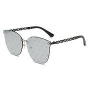 Luxury Brand Designer Cat Eye Rimless Sunglasses