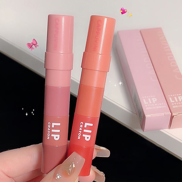 4 Color 4 In 1 Nude Matte Lipstick Pen Lip Liner Pencil Waterproof Long Lasting Lipgloss Plum Pink Plump Lip Stain Korean Makeup