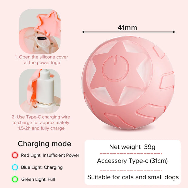 Smart Interactive Cat Ball Toy Automatic Rolling