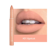 12 Colors Nude Matte Lipstick Pen Lip Liner Pencil Waterproof Long Lasting Lipgloss Plum Pink Plump Lip Stain Korean Makeup YZL9