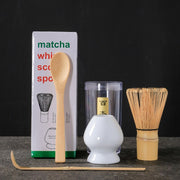 4 in 1 Matcha Set Bamboo Whisk Teaspoon Ceramic Bowl Tranditional Tea Sets Home Tea-making Tools Accessories Birthday Gifts