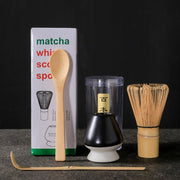 4 in 1 Matcha Set Bamboo Whisk Teaspoon Ceramic Bowl Tranditional Tea Sets Home Tea-making Tools Accessories Birthday Gifts