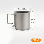 Camping Mug Titanium Cup Tourist Tableware Picnic Utensils Outdoor Kitchen Equipment With Tableware Travel Cooking Set Cookware