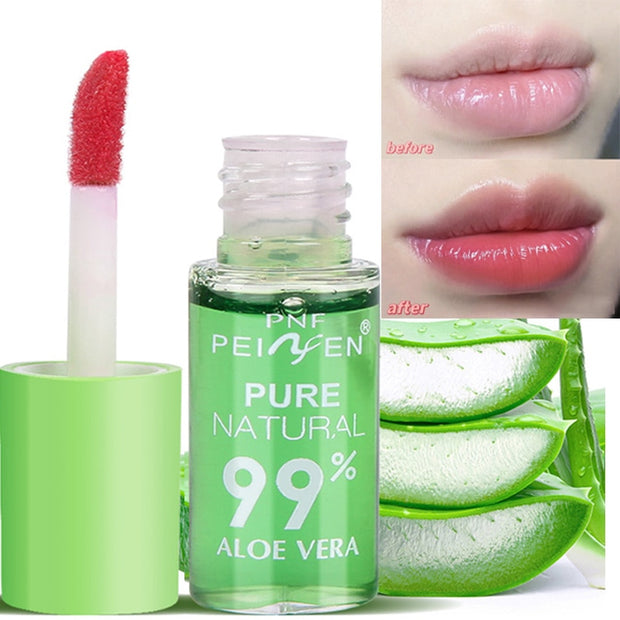 1PC Color Changing Lip Balm Aloe Vera Essence Lipstick Lipgloss Long Lasting Moisturizing Waterproof Temperature Change Lip Balm