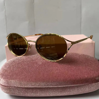 Sexy Women's MIU Model New Oval Metal Frame