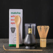 4 in 1 Matcha Set Bamboo Whisk Teaspoon Ceramic Bowl Tranditional Tea Sets Home Tea-making Tools Accessories Birthday Gifts