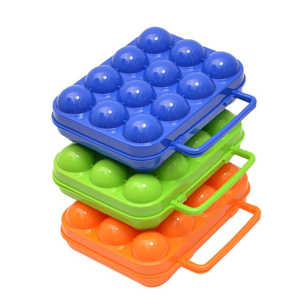 6/12 Grid Egg Storage Box Plastic Travel Portable Kitchen Utensils Outdoor Picnic BBQ Camping Tableware Camping Gear