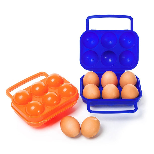 6/12 Grid Egg Storage Box Plastic Travel Portable Kitchen Utensils Outdoor Picnic BBQ Camping Tableware Camping Gear